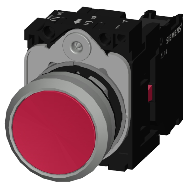3SU1150-0AB20-1CA0 SIRIUS ACT METAL KOMPLE YAY DÖNÜŞLÜ BUTONLAR KIRMIZI - Görsel 3