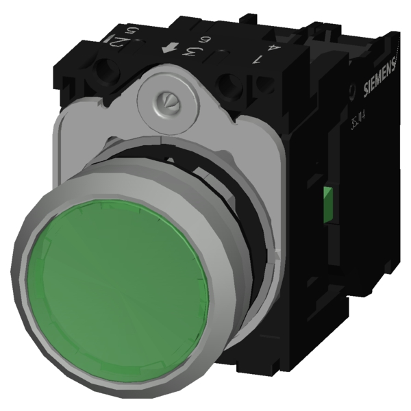3SU1152-0AB40-1BA0 SIRIUS ACT METAL KOMPLE IŞIKLI YAY DÖNÜŞLÜ BUTONLAR YEŞIL 24 AC/DC 1NO - Görsel 3