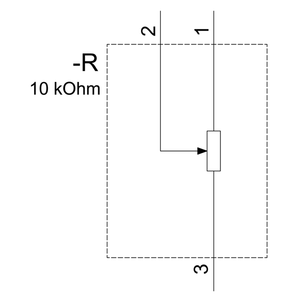 3SU1200-2PS10-1AA0 Potentiometer, compact, 22 mm, round, plastic, black, 10k ohm, with holder, screw terminal - Görsel 5