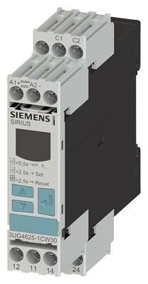 3UG4625-1CW30 Digital monitoring relay for residual current monitoring (with current transformer 3UL23) Setting range 0.03...40 A separate fo