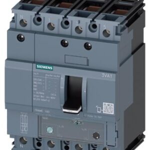 3VA1116-4EF46-0AA0 CİRCUİT BREAKER 3VA1 IEC FRAME 160 BREAKİNG CAPACİTY CLASS S ICU=36 KA @ 415 V 4-POLE, LİNE PROTECTİON TM240, ATAM, IN=160 A OV