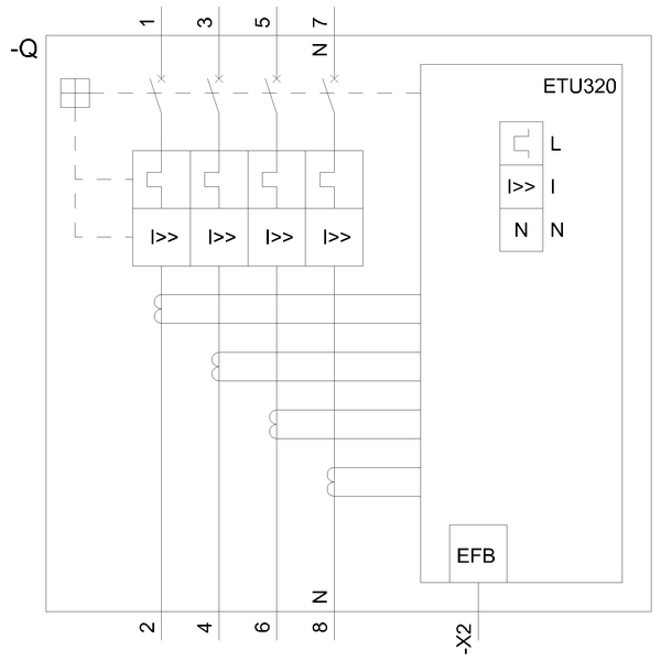 3VA2510-5HL42-0AA0 CIRCUIT BREAKER 3VA2 IEC FRAME 1000 BREAKING CAPACITY CLASS M ICU=55 KA @ 415 V 4-POLE, LINE PROTECTION ETU320, LI, IN=1000 A O - Görsel 4