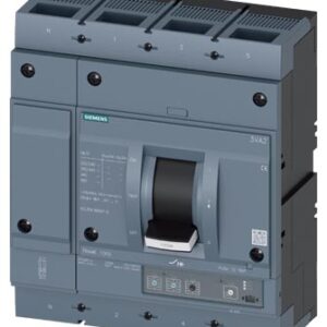 3VA2510-5HL42-0AA0 CIRCUIT BREAKER 3VA2 IEC FRAME 1000 BREAKING CAPACITY CLASS M ICU=55 KA @ 415 V 4-POLE, LINE PROTECTION ETU320, LI, IN=1000 A O