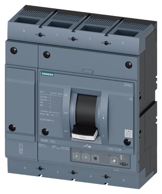 3VA2510-5HL42-0AA0 CIRCUIT BREAKER 3VA2 IEC FRAME 1000 BREAKING CAPACITY CLASS M ICU=55 KA @ 415 V 4-POLE, LINE PROTECTION ETU320, LI, IN=1000 A O
