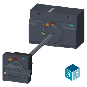 3VA9467-0FK21 3VA SERİSİ KOMPAKT GÜÇ ŞALTERİ AKSESUARI, UZATMA KOLLU TAHRIK MEKANIZMASI, KOMPLE, (KAPI VE PANO KAPAĞINA MONTAJ IÇIN), 3VA2 (4 - Görsel 3
