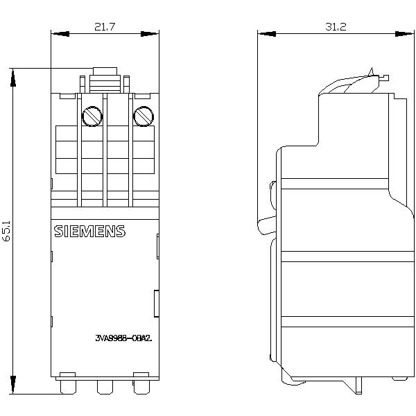 3VA9988-0BA23 3VA SERİSİ KOMPAKT GÜÇ ŞALTERİ AKSESUARI, STF - AÇTIRMA BOBINI ESNEK TIP (SAĞ VEYA SOLA MONTAJ IMKANI), 208 ... 277VAC(50/60HZ) - Görsel 2