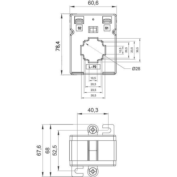 4NC5225-2DE21 4NC AKIM TRAFOSU, CLASS 0.5, 400/5A, 5 VA , 30,5 X 30,5 MM - Görsel 2