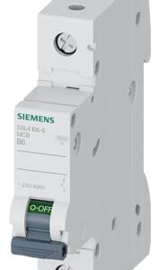 5SL4106-6 SIEMENS OTOMATİK SİGORTA 6A 1P 10KA B TİPİ