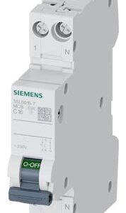 5SL6016-7 SIEMENS OTOMATİK SİGORTA 16A 1+N 6KA C TİPİ