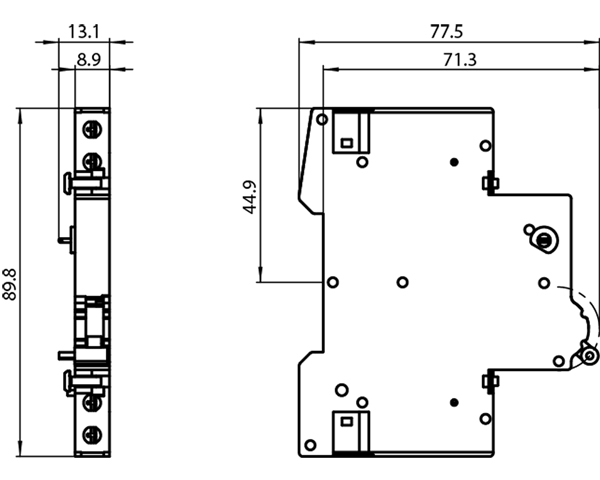 5ST3012 YARDIMCI KONTAK BLOĞU; 5SP4 VE 5SY İÇİN; 2NC; AC 230V; 6 A - Görsel 2