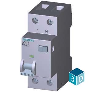 5SU1353-1KK10 HATA AKIMI KORUMA ANAHTARLI N OTOMAT-FI/LS (KAÇAK AKIM KORUMA RÖLELİ >N< OTOMAT); C10A; 4.5KA; 240V; 30MA; MONOFAZE - Görsel 3