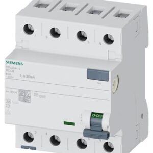 5SV3344-6 SIEMENS KAÇAK AKIM KORUMA RÖLESİ 40A 30MA 3P+N A TİPİ