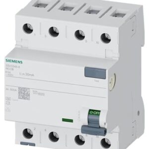 5SV3346-6 SIEMENS KAÇAK AKIM KORUMA RÖLESİ 63A 30MA 3P+N A TİPİ