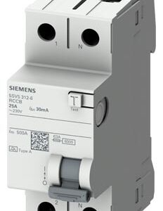 5SV5312-6 SIEMENS KAÇAK AKIM KORUMA RÖLESİ 25A 30MA 1P+N A TİPİ