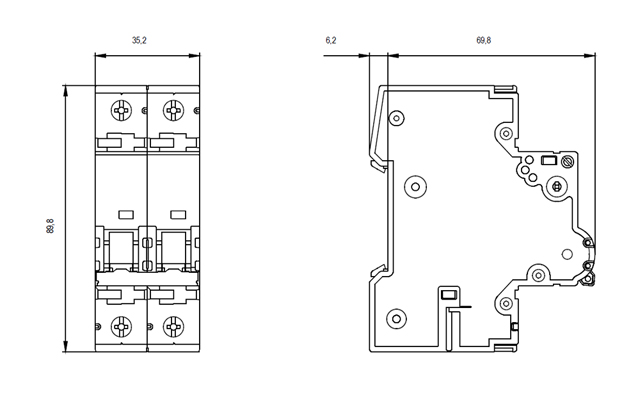 5SY4220-6 SIEMENS OTOMATİK SİGORTA 20A 2P 10KA B TİPİ - Görsel 2