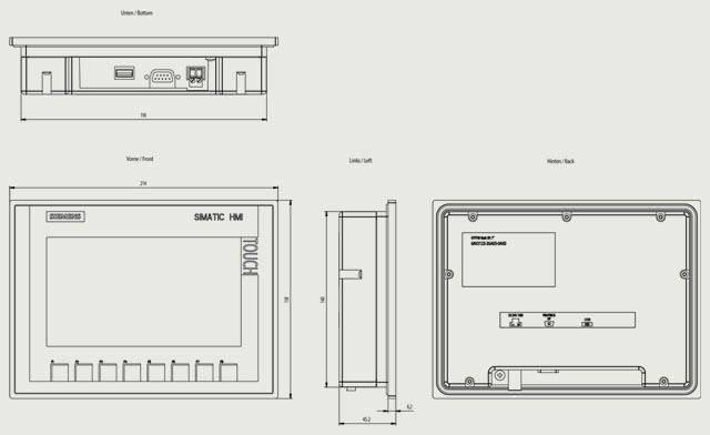 6AV2123-2GA03-0AX0 HMI KTP700 BASIC DP - Görsel 2