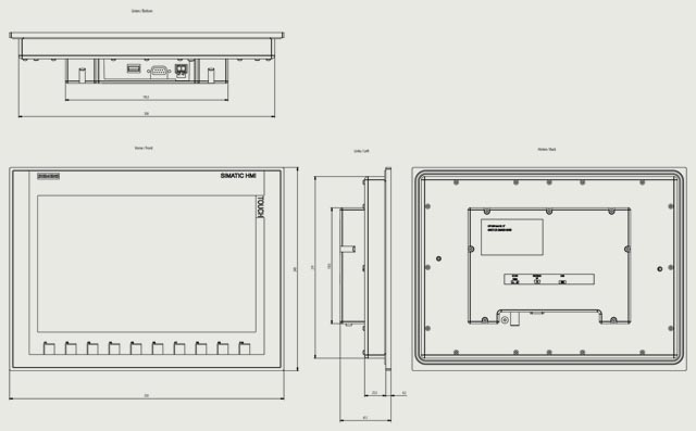 6AV2123-2MA03-0AX0 HMI KTP1200 BASIC DP - Görsel 2