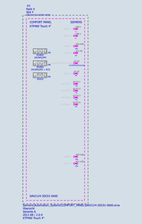 6AV2124-2DC01-0AX0 HMI KTP400 COMFORT PN/MPI/DP - Görsel 4