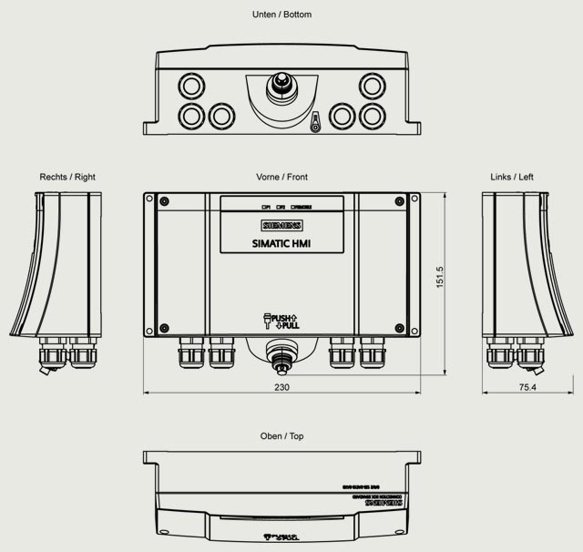 6AV2125-2AE13-0AX0 HMI Connection Box Standart for Mobile Panels - Görsel 2