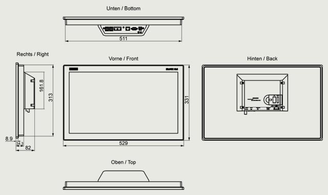 6AV2128-3XB06-0AX1 HMI MTP2200 UNİFİED COMFORT Pn - Görsel 2