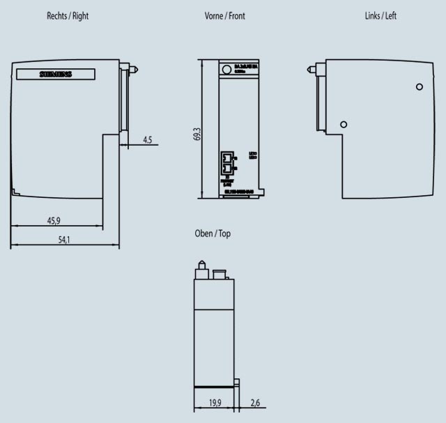 6DL1193-6AR00-0AA0 ET 200SP HA BA 2xRJ45 - Görsel 2