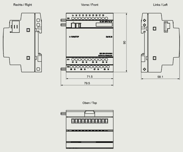 6ED1055-1CB10-0BA2 24 V DC / 24 V DC / trans., 8 DI / 8 DO, 4 MW LOGO! 8 - Görsel 2