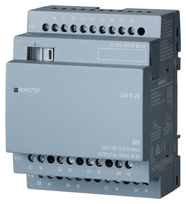 6ED1055-1CB10-0BA2 24 V DC / 24 V DC / trans., 8 DI / 8 DO, 4 MW LOGO! 8