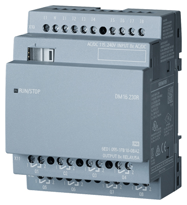 6ED1055-1FB10-0BA2 LOGO! DM16 230R expansion module, PS/I/O: 230V/230
