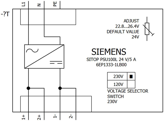 6EP1333-1LB00 SITOP PSU100L 24V DC / 5A 1AC - Görsel 4