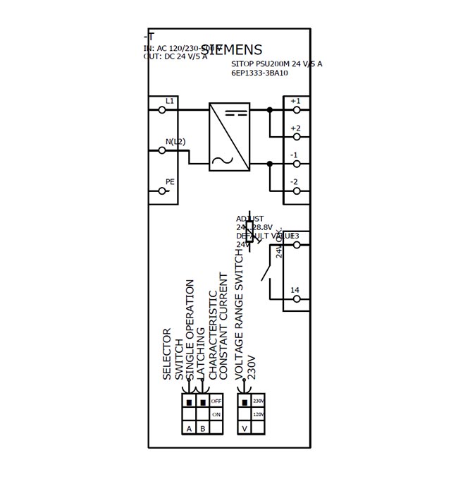 6EP1333-3BA10 STOP PSU200M 24V DC / 5A 1AC - Görsel 4
