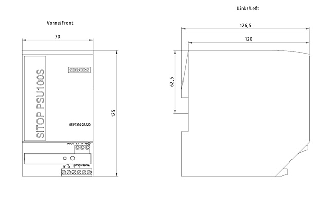 6EP1334-2BA20 SITOP PSU100S 24V DC / 10A 1AC - Görsel 2