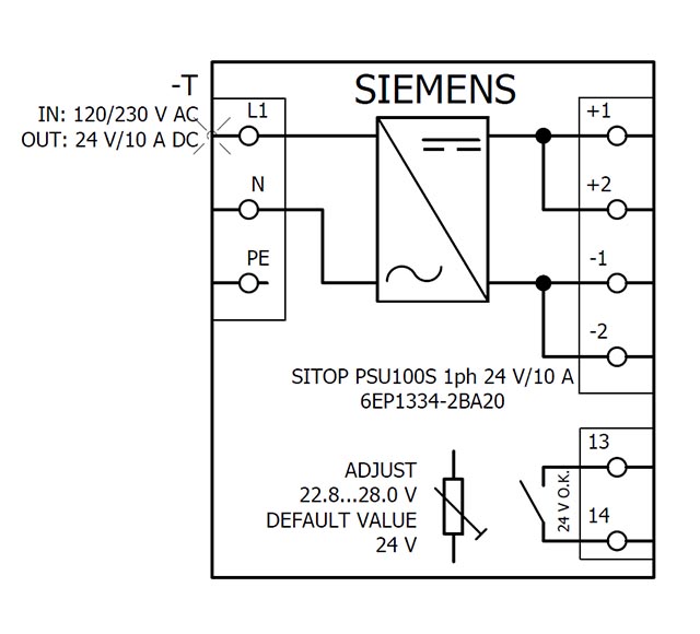 6EP1334-2BA20 SITOP PSU100S 24V DC / 10A 1AC - Görsel 4