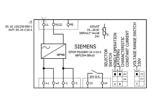 6EP1334-3BA10 SITOP PSU200M 24V DC / 10A 1AC - Görsel 5