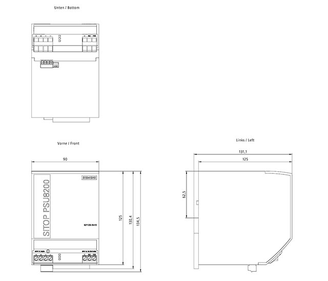 6EP1336-3BA10 SITOP PSU8200 24V DC / 20A 1AC - Görsel 2