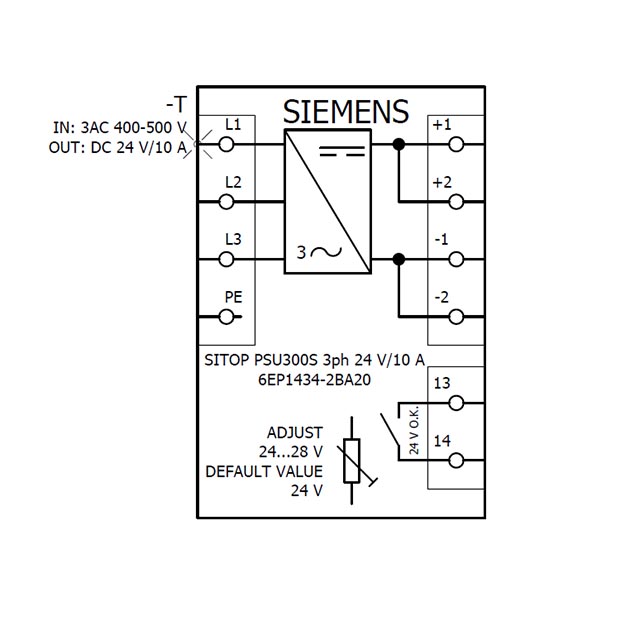 6EP1434-2BA20 SITOP PSU300S 24V DC / 10A 3AC - Görsel 4