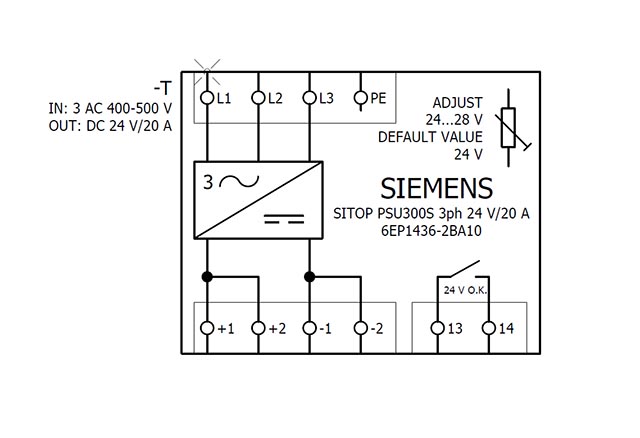 6EP1436-2BA10 SITOP PSU300S 24V DC / 20A 3AC - Görsel 5