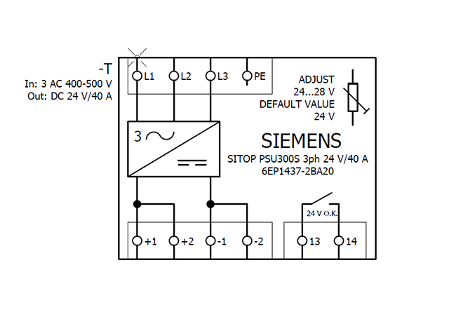 6EP1437-2BA20 SITOP PSU300S 24V DC / 40A 3AC - Görsel 5