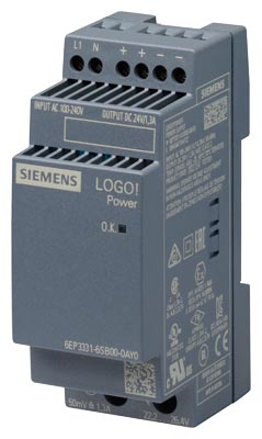6EP3331-6SB00-0AY0 LOGO! POWER 24V DC/1.3 A 1AC
