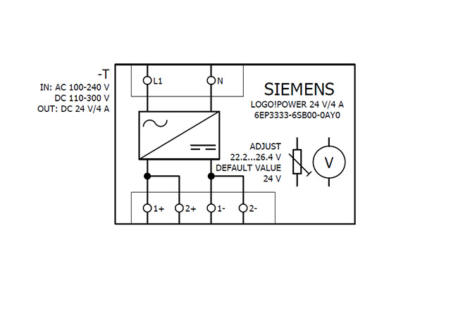 6EP3333-6SB00-0AY0 LOGO! POWER 24V DC / 4A 1AC - Görsel 5