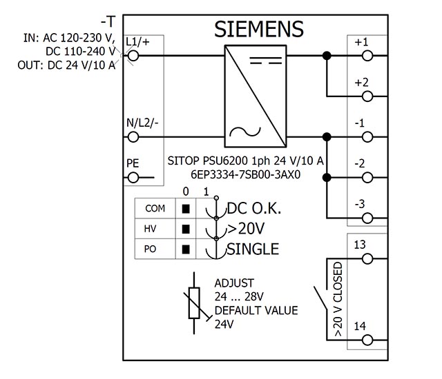 6EP3334-7SB00-3AX0 SITOP PSU6200 24V DC / 10A 1AC - Görsel 4