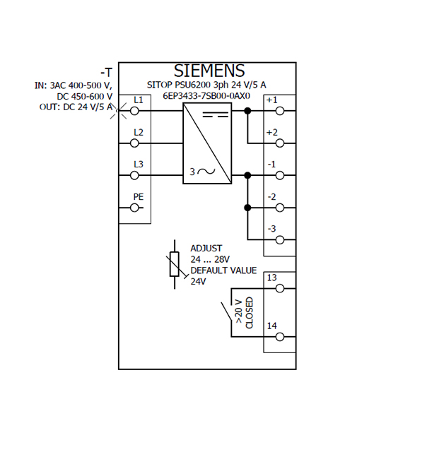 6EP3433-7SB00-0AX0 SITOP PSU6200 24V DC / 5A 3AC - Görsel 4