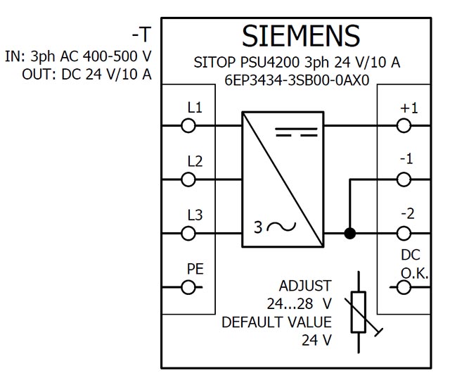 6EP3434-3SB00-0AX0 SITOP PSU4200 24V DC / 10A 3AC - Görsel 4