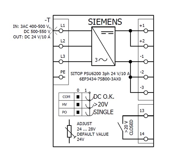 6EP3434-7SB00-3AX0 SITOP PSU6200 24V DC / 10A 3AC - Görsel 4