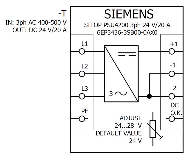 6EP3436-3SB00-0AX0 SITOP PSU4200 24V DC / 20A 3AC - Görsel 4