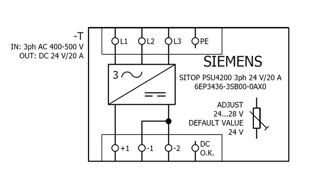 6EP3436-3SB00-0AX0 SITOP PSU4200 24V DC / 20A 3AC - Görsel 5