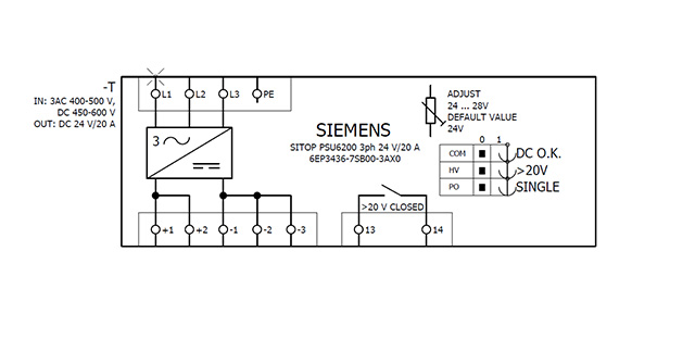 6EP3436-7SB00-3AX0 SITOP PSU6200 24V DC / 20A 3AC - Görsel 5