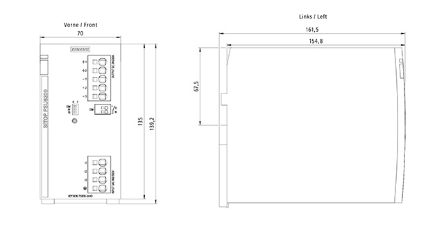 6EP3436-7SB00-3AX0 SITOP PSU6200 24V DC / 20A 3AC - Görsel 2