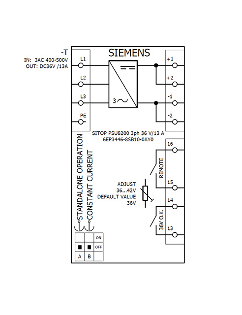 6EP3446-8SB10-0AY0 SITOP PSU8200 36V DC / 13A 3AC - Görsel 4
