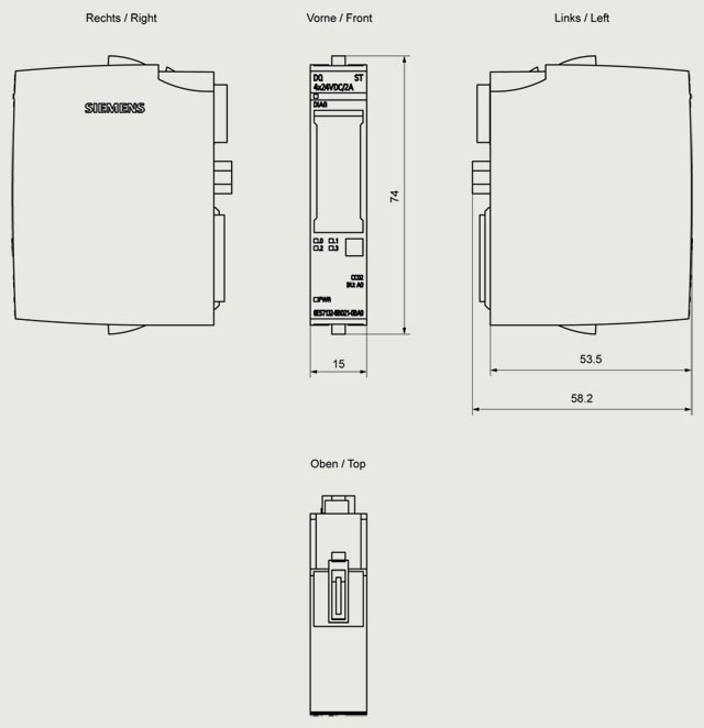 6ES7132-6BD21-0BA0 ET 200SP DQ 4 X 24V DC / 2A BU - Görsel 2