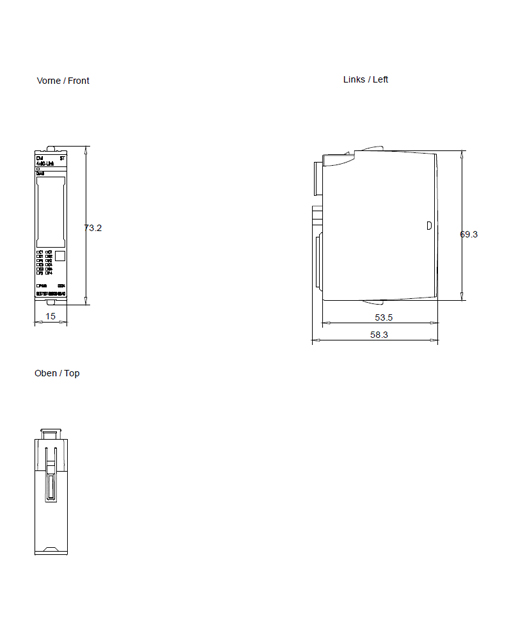 6ES7137-6BD00-0BA0 ET 200SP, CM 4XIO-LİNK ST COMMUNİCATİON MODULE - Görsel 2